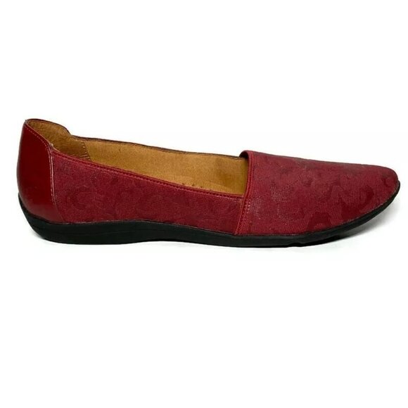 Hush Puppies Red Floral Flats Size 8 NWT - Picture 1 of 7
